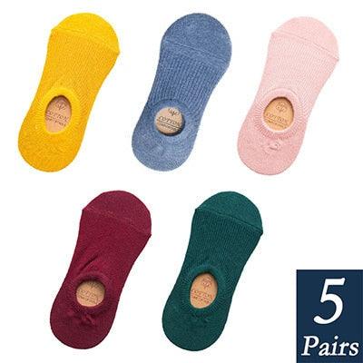 Calcetines de mujer de algodón premium sin costura y antideslizantes