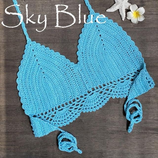 Conjunto de Bikini de Algodón Tejido Premium para Mujeres