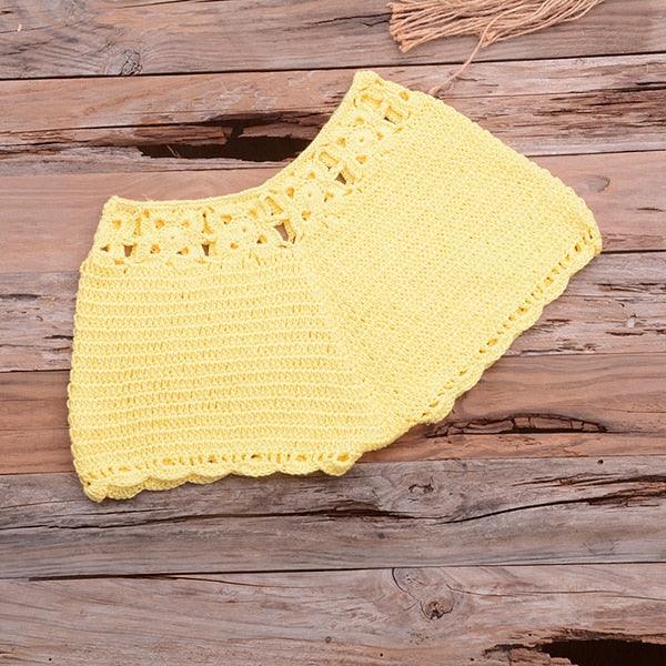 Conjunto de Bikini de Algodón Tejido Premium para Mujeres