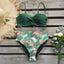 Vintage High Waist Floral Bikini Set for Women - Tummy Control Halter Swimwear - Korvel
