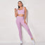 Conjunto de Sujetador y Leggings Elevate Active Sin Costuras de Cintura Alta