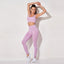 Conjunto de Sujetador y Leggings Elevate Active Sin Costuras de Cintura Alta