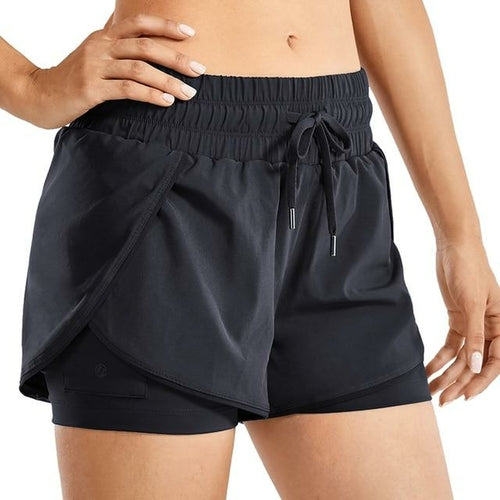 Women's 2-in-1 Workout Running Shorts with Liner