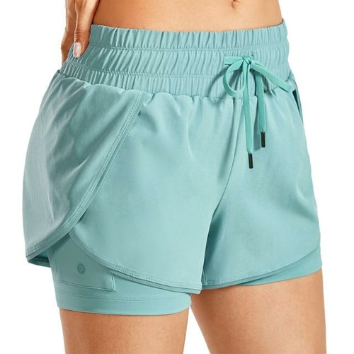 Women's 2-in-1 Workout Running Shorts with Liner