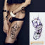 Tatouages Temporaires Fleurs 3D Pourpres - Autocollants de Corps de Luxe