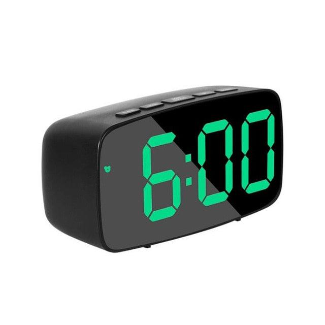 Reloj despertador LED de espejo acrílico premium con control por voz