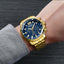 Luxury Men's Gold Quartz Analogue Wristwatch