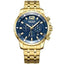 Luxury Men's Gold Quartz Analogue Wristwatch