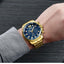 Luxury Men's Gold Quartz Analogue Wristwatch