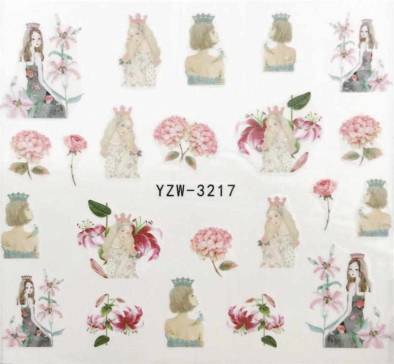 Diseños de Animales Florales Calcomanías de Uñas de Transferencia de Agua
