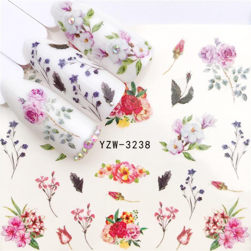 Diseños de Animales Florales Calcomanías de Uñas de Transferencia de Agua