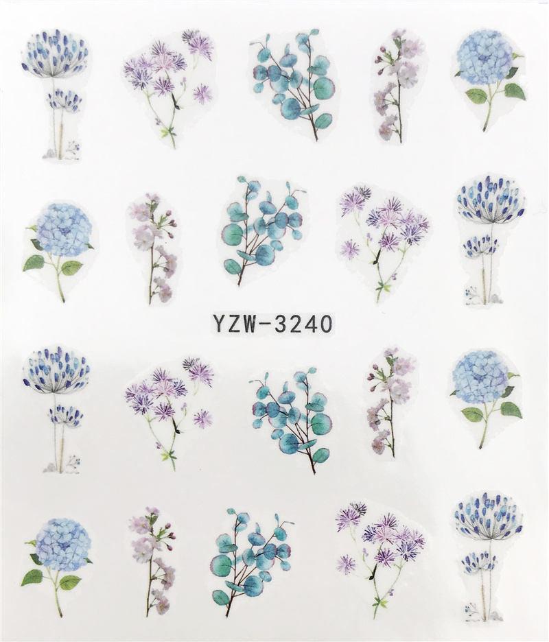 Diseños de Animales Florales Calcomanías de Uñas de Transferencia de Agua