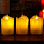 Ensemble de bougies LED sans flamme en 3 pièces pour une décoration élégante