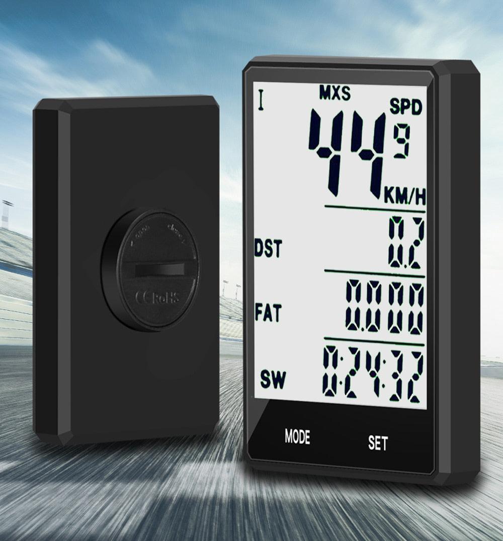 Advanced Waterproof Bicycle Computer - Wireless & Wired Speedometer with LCD Display and 20 Functions - Korvel