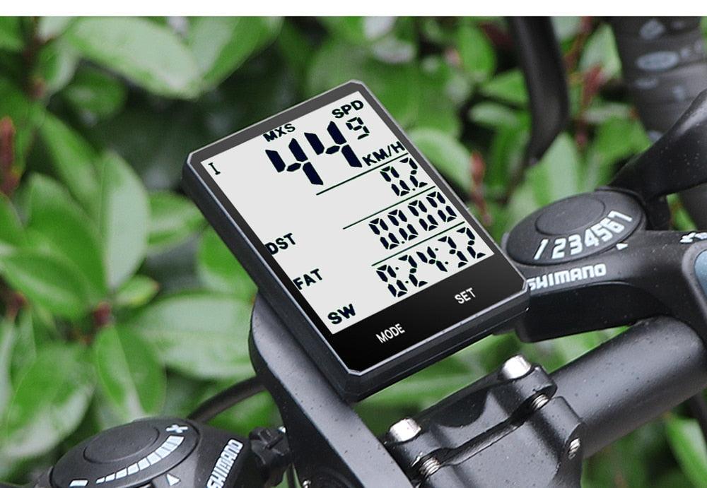 Advanced Waterproof Bicycle Computer - Wireless & Wired Speedometer with LCD Display and 20 Functions - Korvel