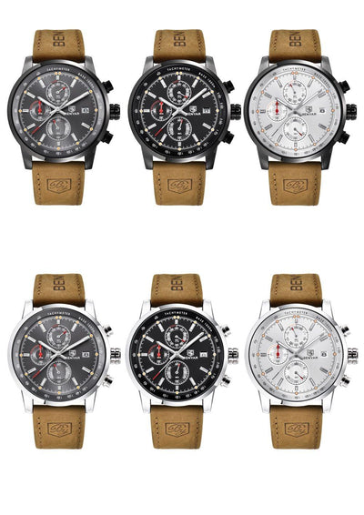 Premium Men's Quartz Chronograph Watch - Waterproof Luxury Design - Korvel