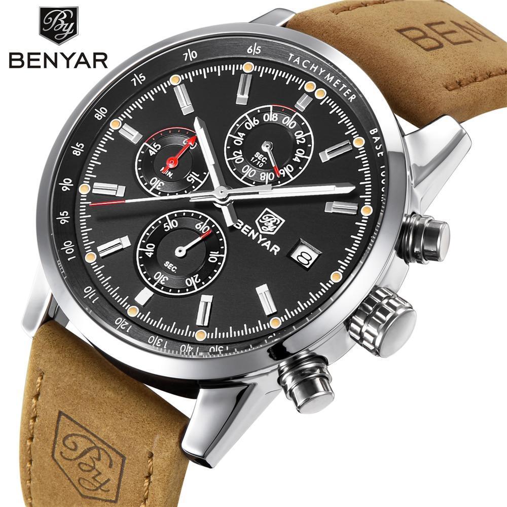 Premium Men's Quartz Chronograph Watch - Waterproof Luxury Design - Korvel