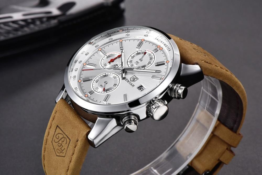Premium Men's Quartz Chronograph Watch - Waterproof Luxury Design - Korvel
