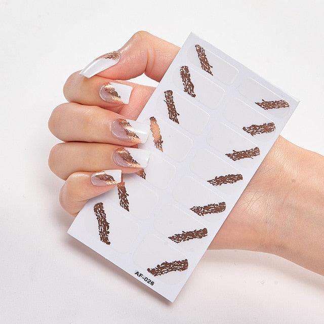 Pegatinas de Arte de Uñas Autoadhesivas de Diseñador - Decoraciones Creativas para Uñas