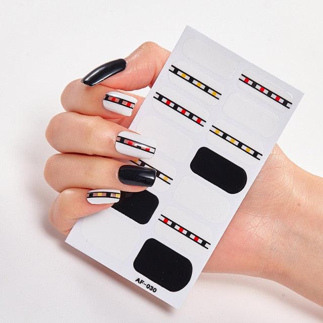 Pegatinas de Arte de Uñas Autoadhesivas de Diseñador - Decoraciones Creativas para Uñas