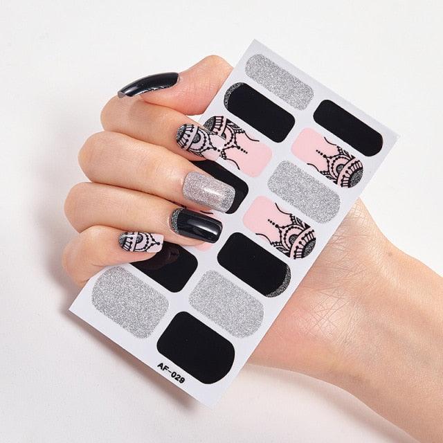 Pegatinas de Arte de Uñas Autoadhesivas de Diseñador - Decoraciones Creativas para Uñas
