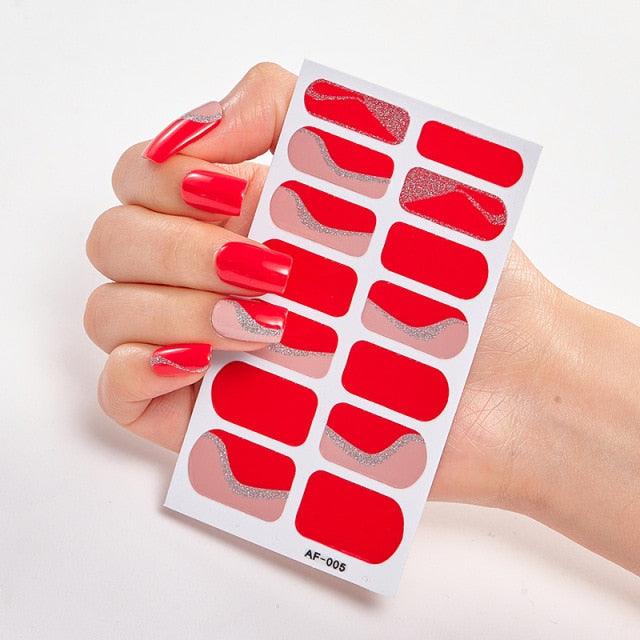 Pegatinas de Arte de Uñas Autoadhesivas de Diseñador - Decoraciones Creativas para Uñas