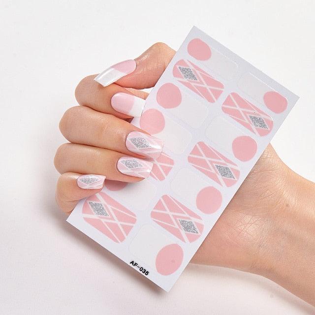 Pegatinas de Arte de Uñas Autoadhesivas de Diseñador - Decoraciones Creativas para Uñas