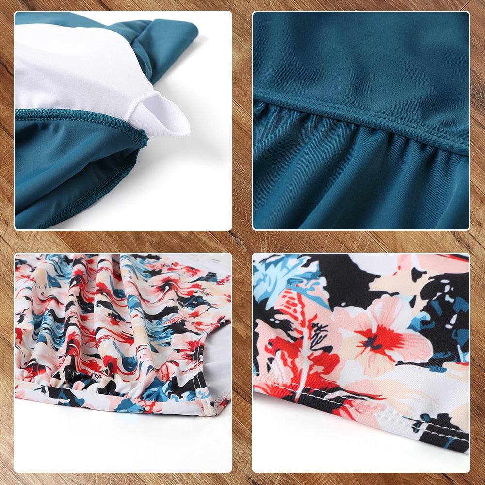 Ensemble de bikini à taille haute à volants Allure Léopard pour femmes