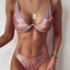 Ensemble de bikini sous-vêtement V-bar néon pour femmes