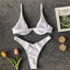 Ensemble de bikini sous-vêtement V-bar néon pour femmes