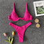 Ensemble de bikini sous-vêtement V-bar néon pour femmes