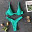 Ensemble de bikini sous-vêtement V-bar néon pour femmes