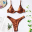 Ensemble de bikini sous-vêtement V-bar néon pour femmes