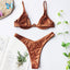 Ensemble de bikini sous-vêtement V-bar néon pour femmes