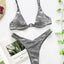 Ensemble de bikini sous-vêtement V-bar néon pour femmes