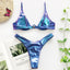 Ensemble de bikini sous-vêtement V-bar néon pour femmes