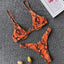 Ensemble de bikini sous-vêtement V-bar néon pour femmes