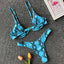 Ensemble de bikini sous-vêtement V-bar néon pour femmes