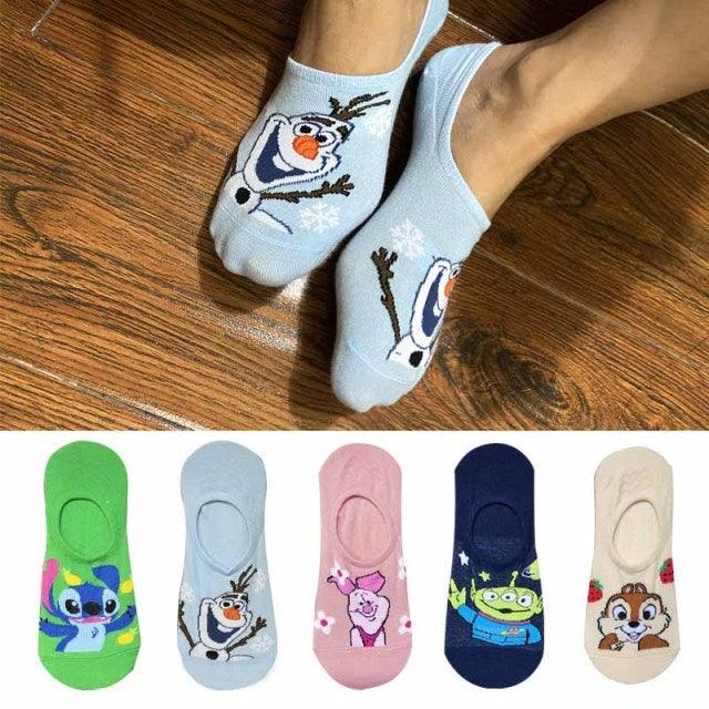5 Pairs Cute Cartoon Animal Ankle Socks for Women