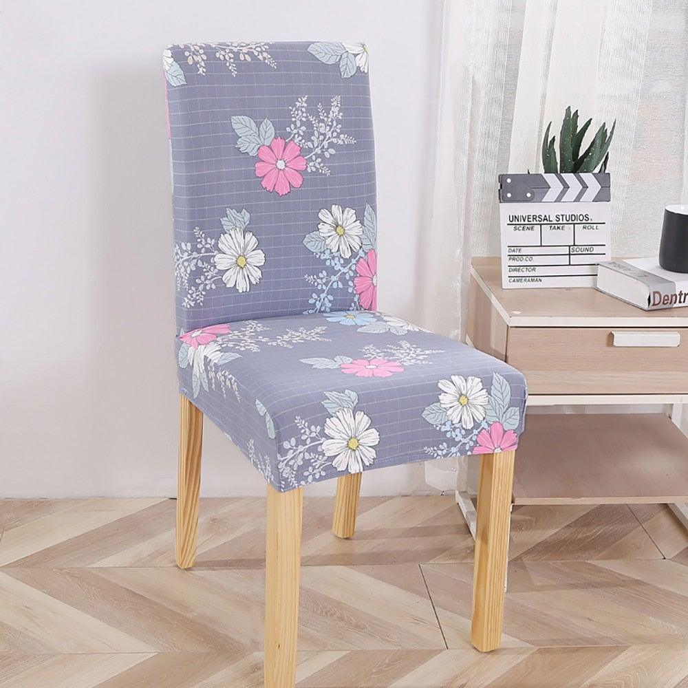 Premium Spandex Stretch Chair Covers - Floral Design