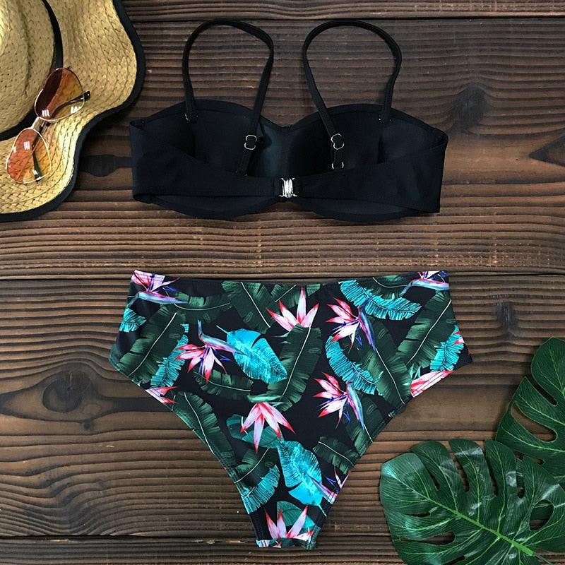 Ensemble de bikini taille haute élégant pour femmes