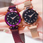 Luxury Simple Women Quartz Magnetic Wristwatch - Starry Sky Design