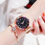 Luxury Simple Women Quartz Magnetic Wristwatch - Starry Sky Design