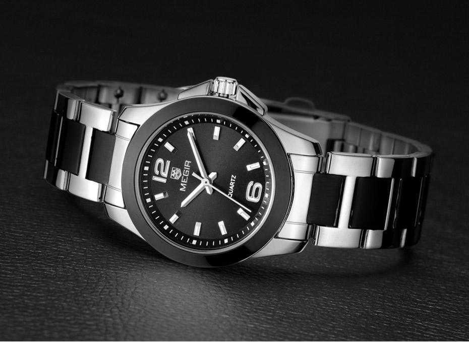 Elegant Silver Round Women's Waterproof Quartz Watch