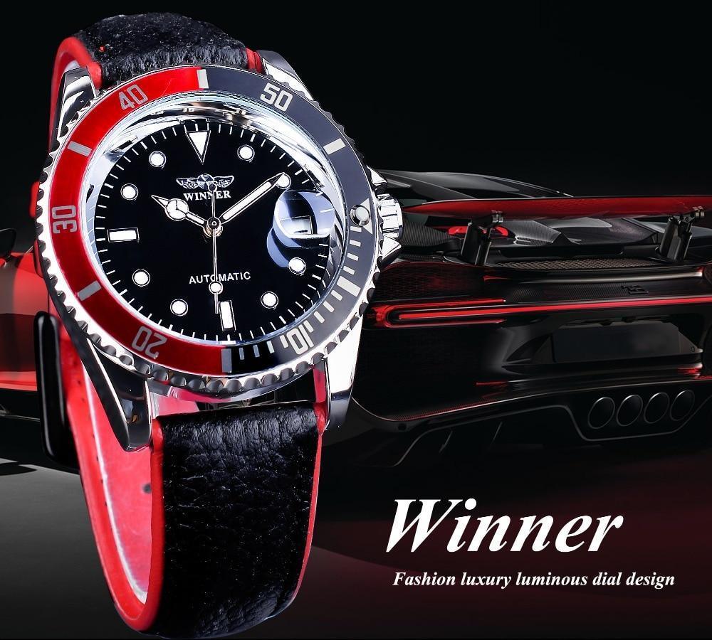 Luxury Luminous Men's Watch with Elegant Leather Strap
