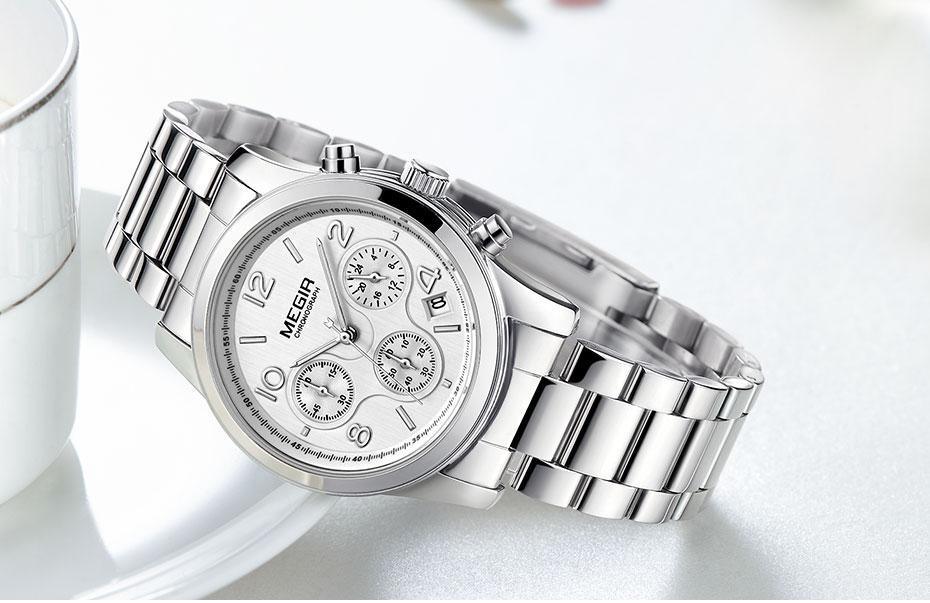 Montre Quartz Multifonctionnelle de Luxe pour Femmes - Étanche et Élégante