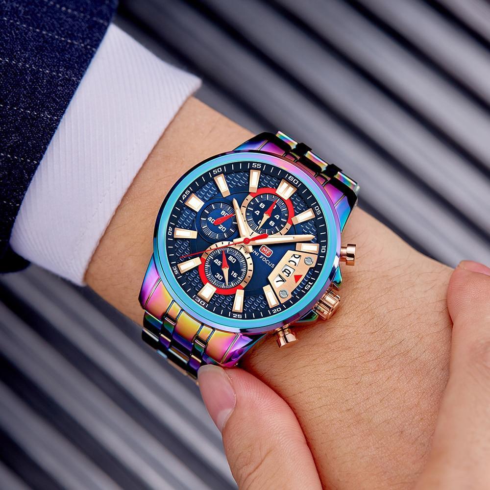 Luxury Multifunctional Men's Quartz Watch - Elegant & Waterproof