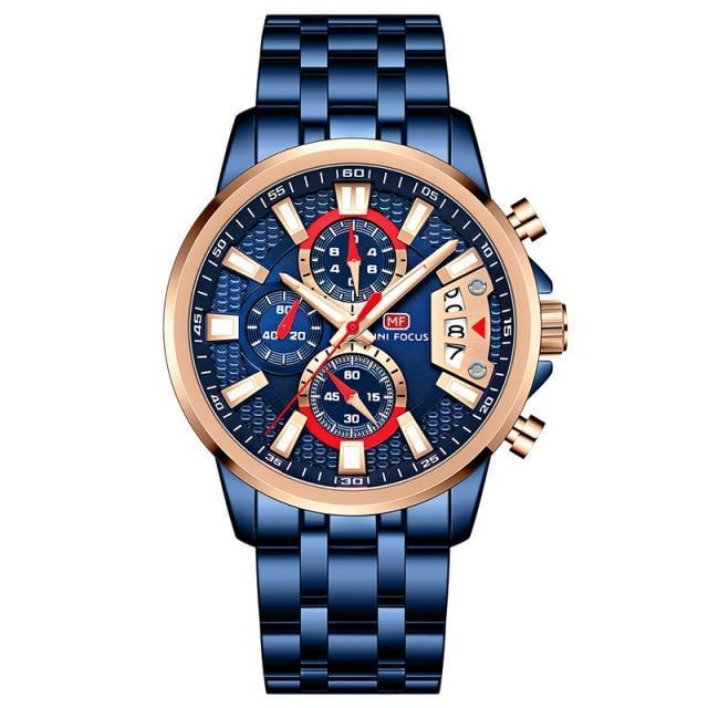 Luxury Multifunctional Men's Quartz Watch - Elegant & Waterproof