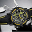 Modern Men's Black Quartz Sports Watch with Silicone Strap