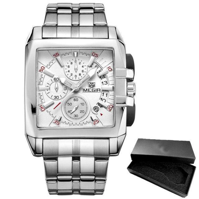 Montre analogique à quartz pour homme élégante avec fonctionnalités lumineuses